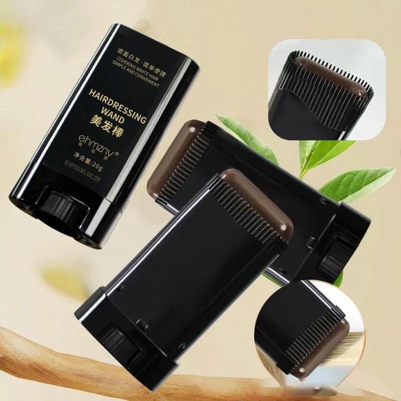 Revitalize Your Look with the 3-Color Quick Touch-Up Hair Stick - Effortless Temporary Hair Coverage!